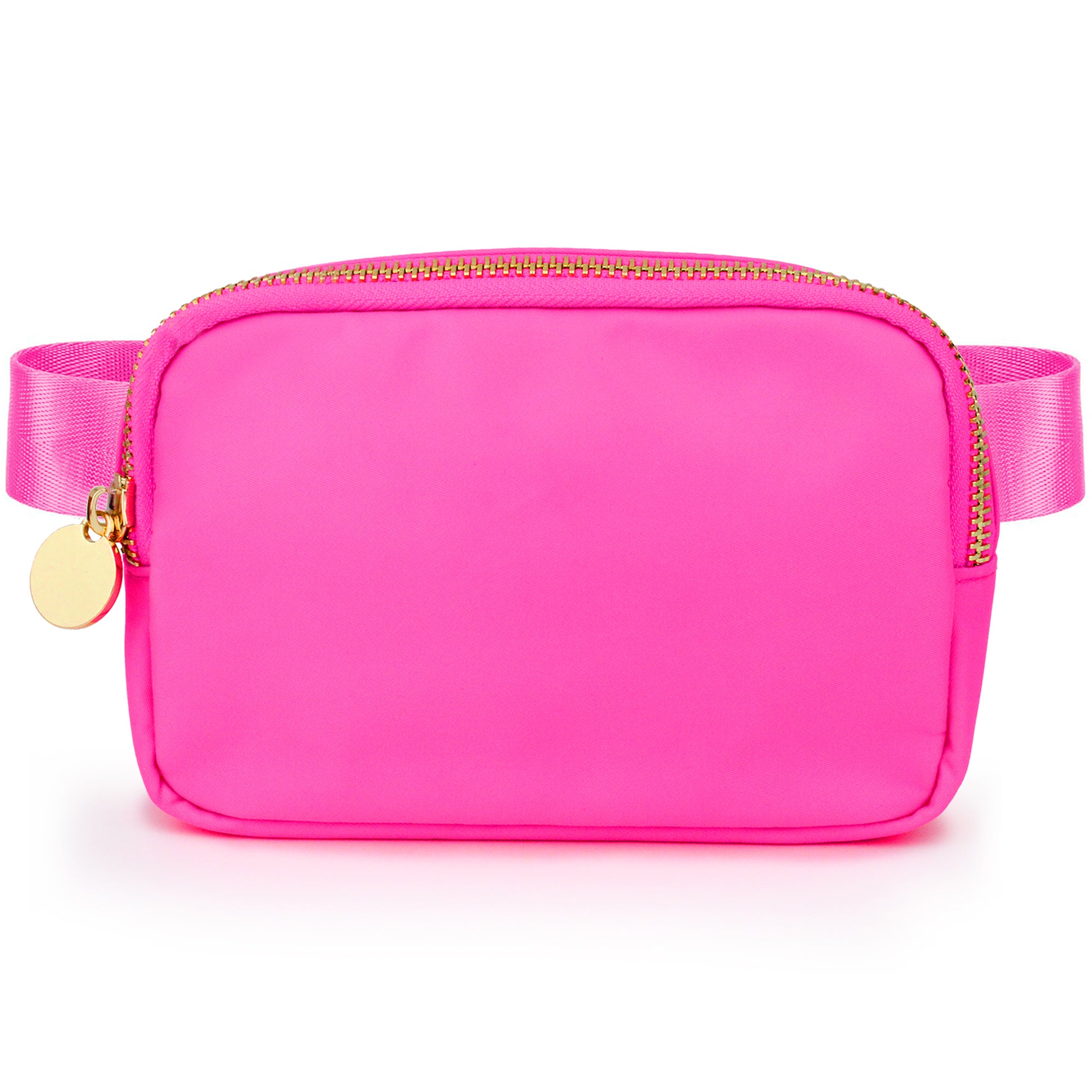 Nylon Belt Bag Hot Pink Fanny Pack For Women Crossbody Bag Waist