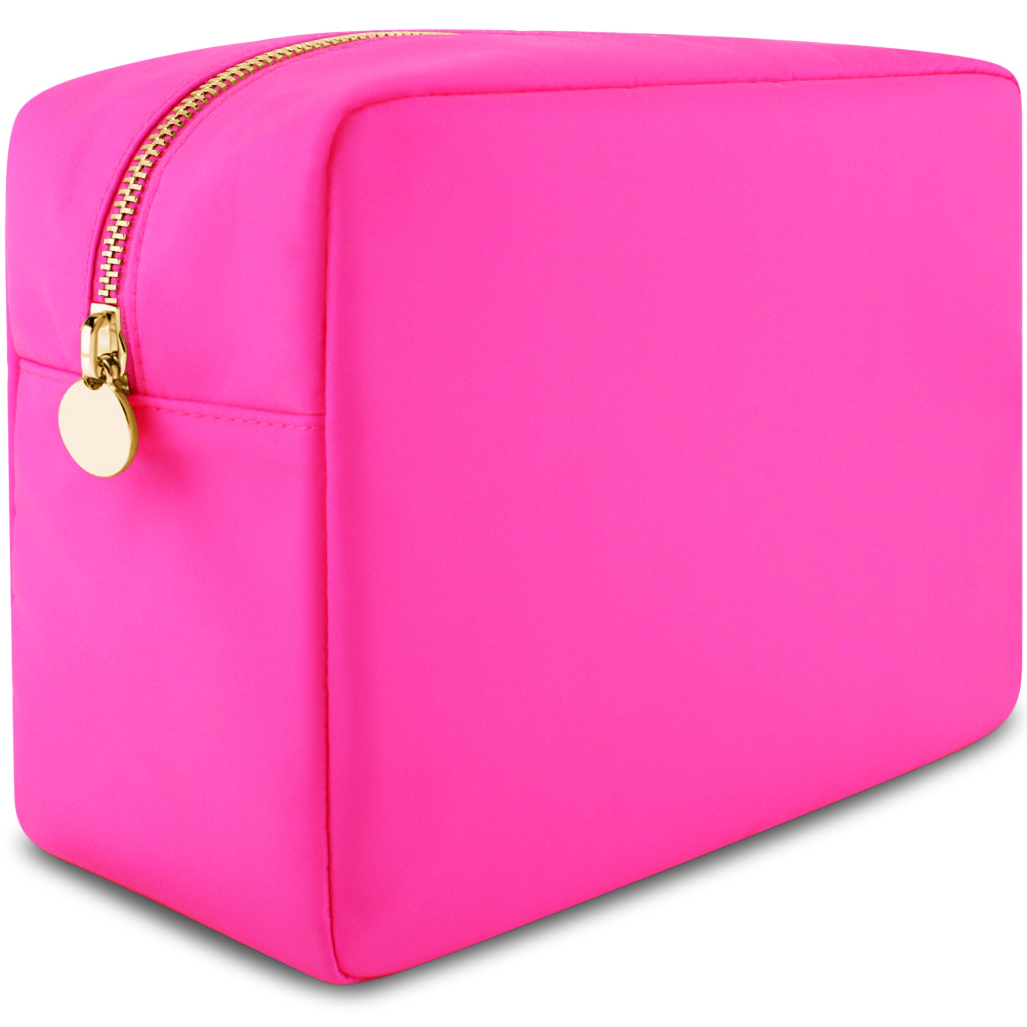 discount pink travel makeup bag cosmetic bag manufacturers Large Makeup Bag Beige Travel Toiletry Bag For Women Hot Pink