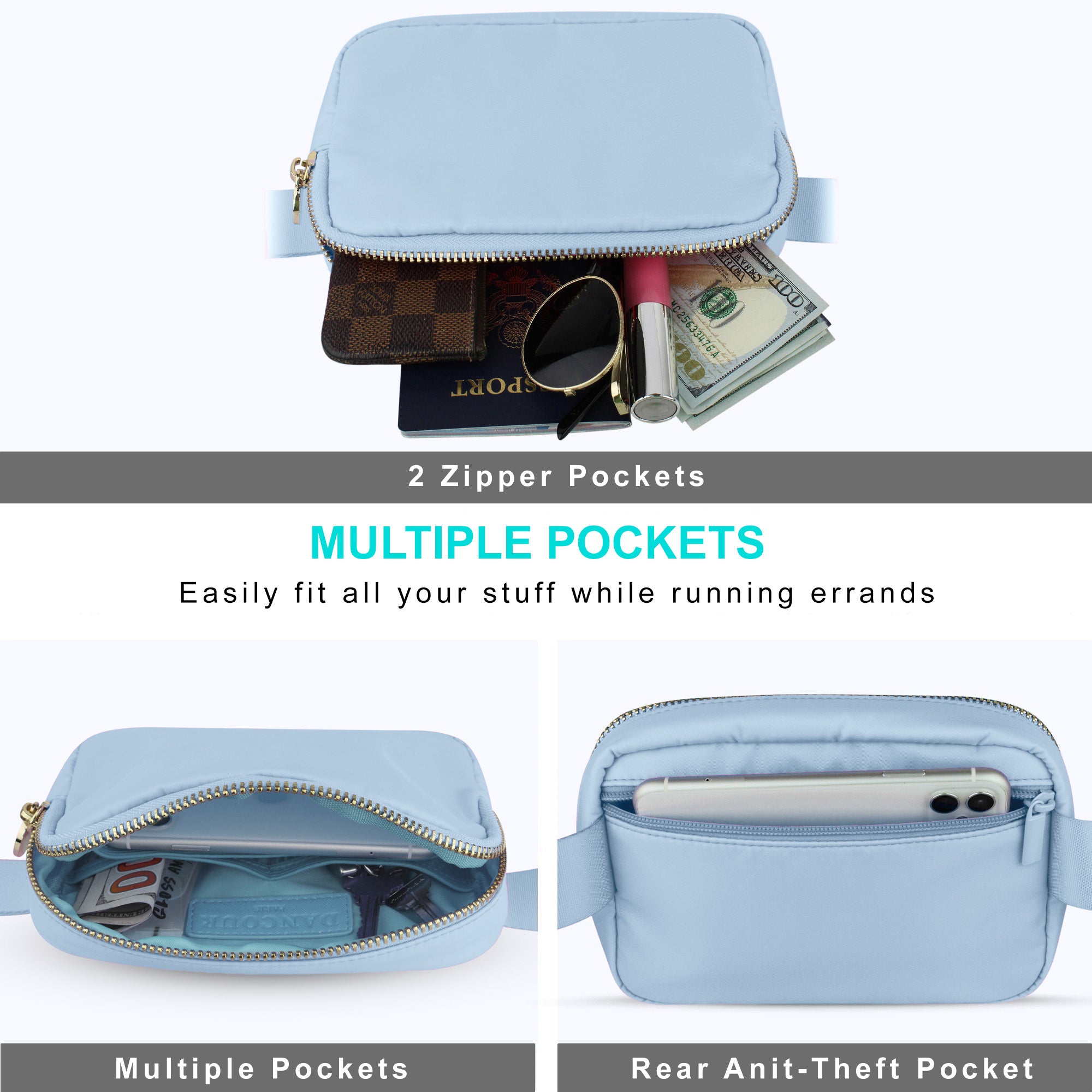 best crossbody belt bag for travel Nylon Belt Bag White Fanny Pack For Women Crossbody Bag Waist Pack Bum Bag Red