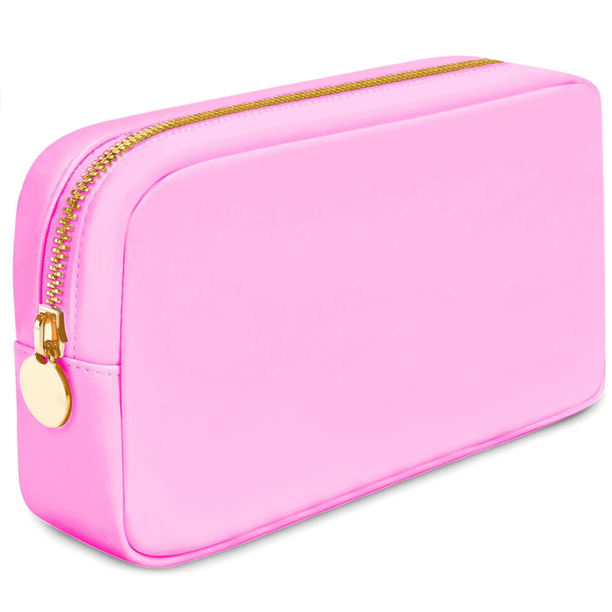 cute makeup travel bag Dancour Small Makeup Bag For Purse - Pink Cosmetics Bag For Women