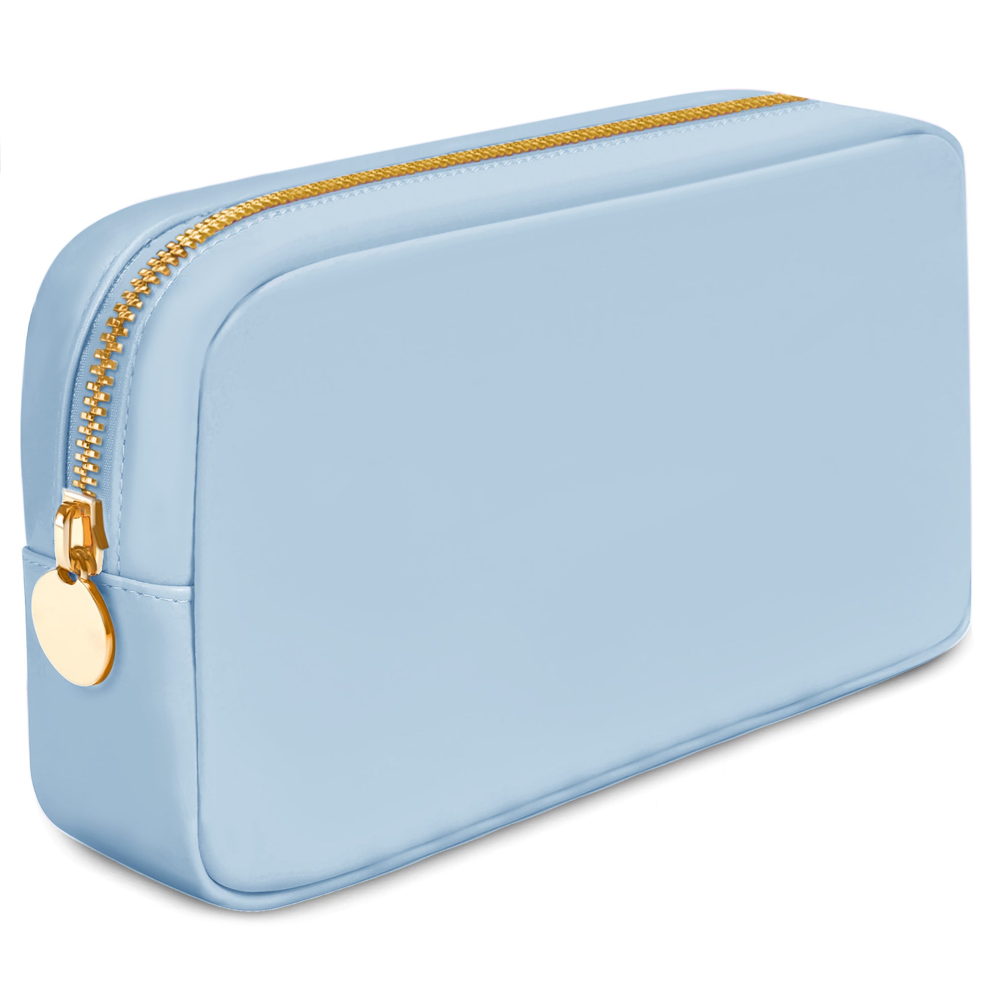 compact makeup bag for travel Dancour Small Makeup Bag For Purse - Blue Cosmetics Bag For Women