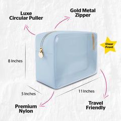 Clear Makeup Bag Large Makeup Bag Big Makeup Bag Large Pouch Clear Pouch Large Cosmetic Bag Huge Cosmetic Pouch Clear Cosmetic Bag Travel Case Pouch Travel Cosmetic Case TSA