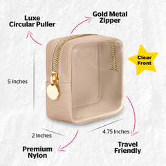 PVC Clear Makeup Bag Mini Makeup Bag for Purse Mini Bag Pouch Purse Clear Pouch Small Cosmetic Bag for Purse Cosmetic Pouch Clear Cosmetic Bag Travel Case Mini Pouch Travel Cosmetic Case