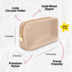 PVC Clear Makeup Bag Mini Makeup Bag for Purse Mini Bag Pouch Purse Clear Pouch Small Cosmetic Bag for Purse Cosmetic Pouch Clear Cosmetic Bag Travel Case Mini Pouch Travel Cosmetic Case