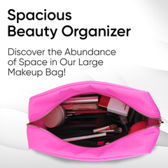 Large Makeup Bag Hot Pink - Travel Toiletry Bag For Women