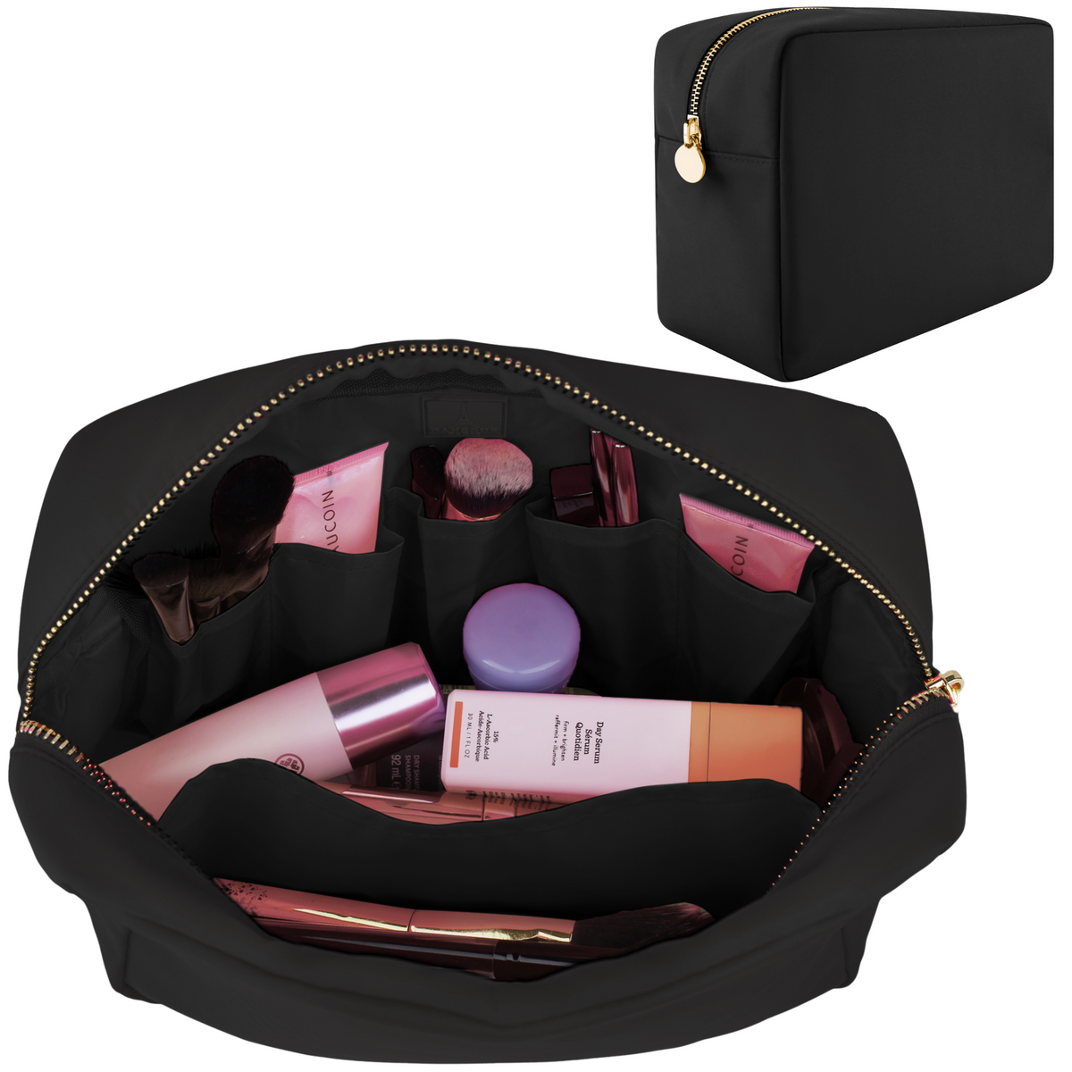 best women's travel makeup bag Dancour Makeup Bag With Compartments Make Up Bag Travel Makeup Bag Cosmetic Bag Makeup Case Travel Cosmetic Bags for Women Large Makeup Bag Organizer