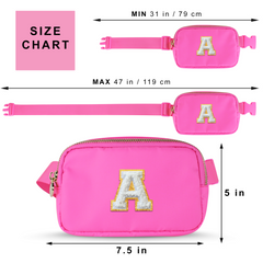 kids fanny pack girls Small Waist Fanny Pack Belt Bag Crossbody with Initial Letter Mini Cross Body Purse Travel Accessories Preppy Stuff 8 year old girl birthday gift gifts for 11 year old girl fanny pack for girls kids crossbody bag belt bag for girls girls crossbody bag girls belt bag personalized gifts for girls cross body bag for girls pink belt bag 