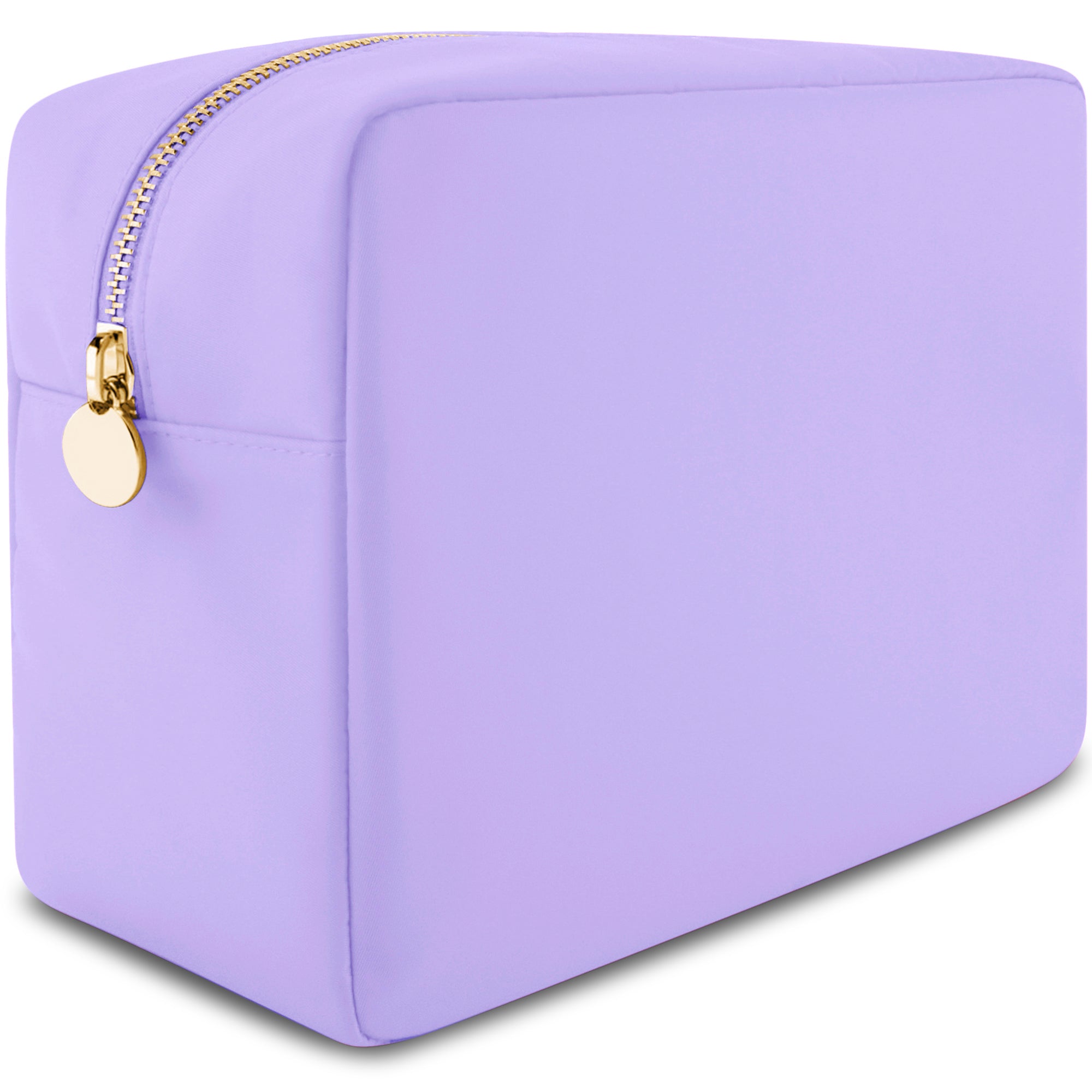 Large Makeup Bag Beige Travel Toiletry Bag For Women Purple