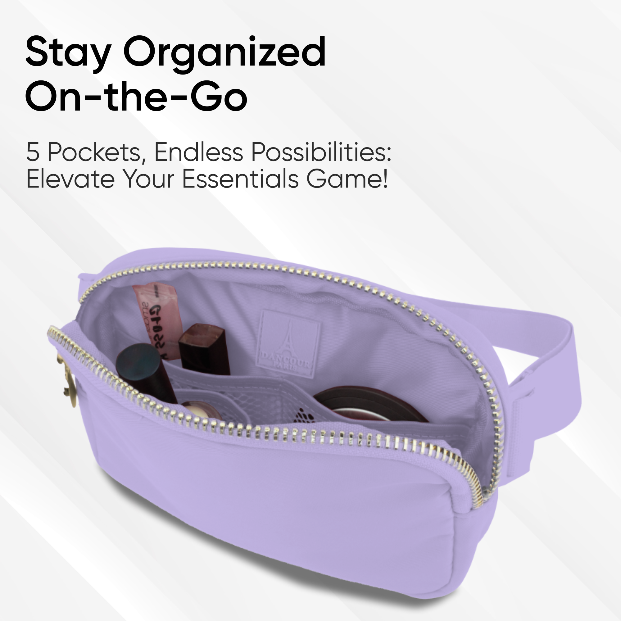 lululemon belt bag periwinkle Nylon Belt Bag Beige Fanny Pack For Women Crossbody Bag Waist Pack Bum Bag Purple