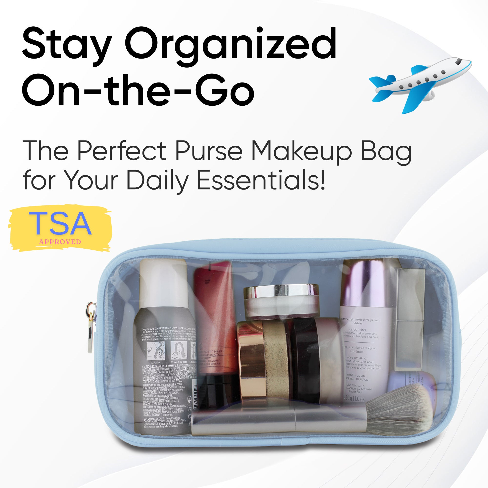 Clear Makeup Bag Mini Makeup Bag for Purse Mini Bag Pouch Purse Clear Pouch Small Cosmetic Bag for Purse Cosmetic Pouch Clear Cosmetic Bag Travel Case